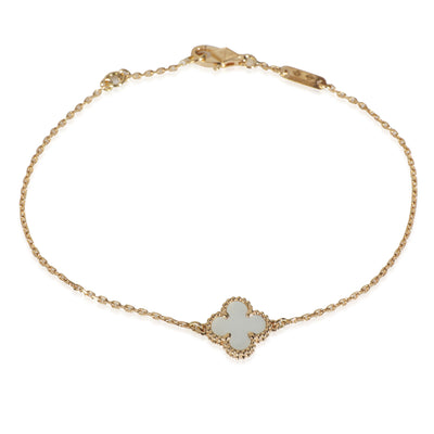 Yellow Gold Mother Of Pearl Sweet Alhambra Bracelet