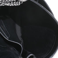 Black Crinkled Calfskin Matelasse Baby Niki Chain Satchel