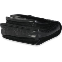 Black Crinkled Calfskin Matelasse Baby Niki Chain Satchel