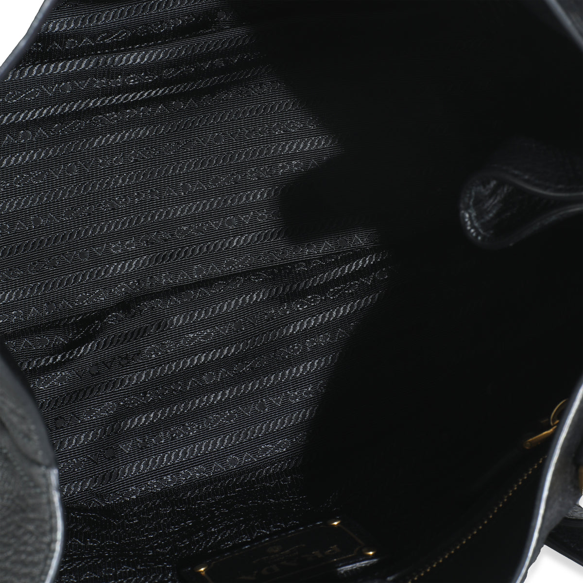 Black Vitello Daino Small Tote Bag
