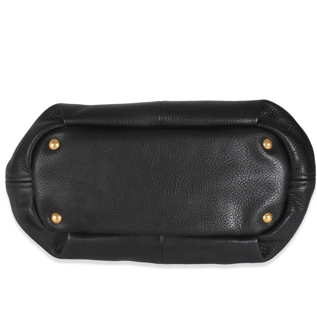 Black Vitello Daino Small Tote Bag