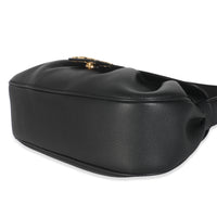 Black Supple Calfskin Medium Polly Bag