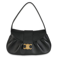 Black Supple Calfskin Medium Polly Bag