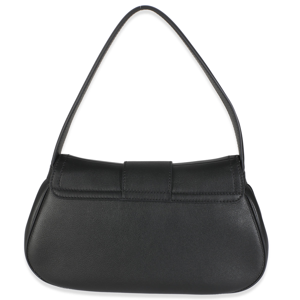 Black Supple Calfskin Medium Polly Bag