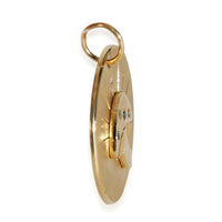 Yellow Gold Sapphire and Diamond Mushroom Pendant