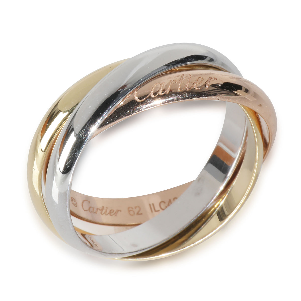 Three Gold Rings Cartier 3-Tone Gold Trinity Ring | myGemma | Item #146118