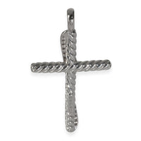 Sterling Silver Diamond Crossover Cross Pendant