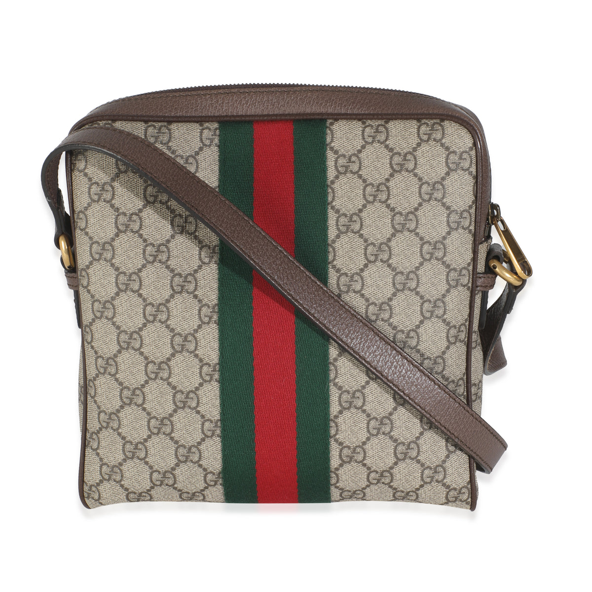 Beige GG Supreme Ophidia Small Messenger Bag