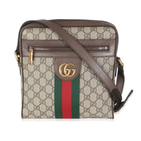 Beige GG Supreme Ophidia Small Messenger Bag