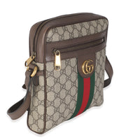 Beige GG Supreme Ophidia Small Messenger Bag