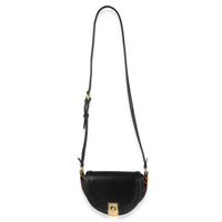 Black Vitello King Plexiglass Moonlight Shoulder Bag