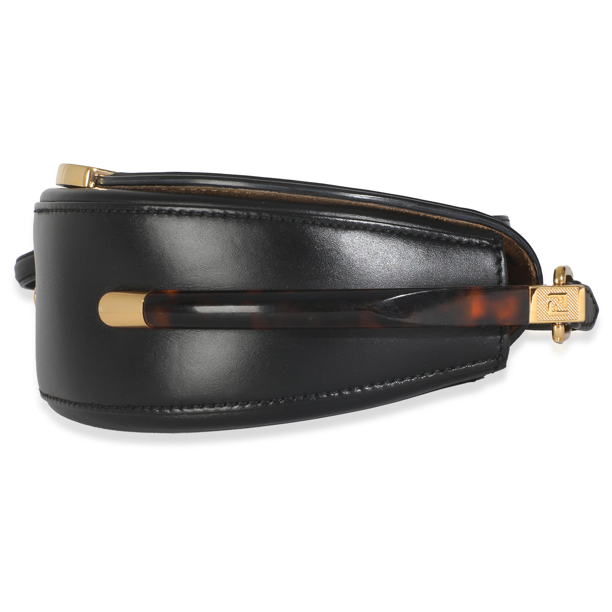 Black Vitello King Plexiglass Moonlight Shoulder Bag