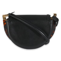 Black Vitello King Plexiglass Moonlight Shoulder Bag