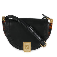 Black Vitello King Plexiglass Moonlight Shoulder Bag