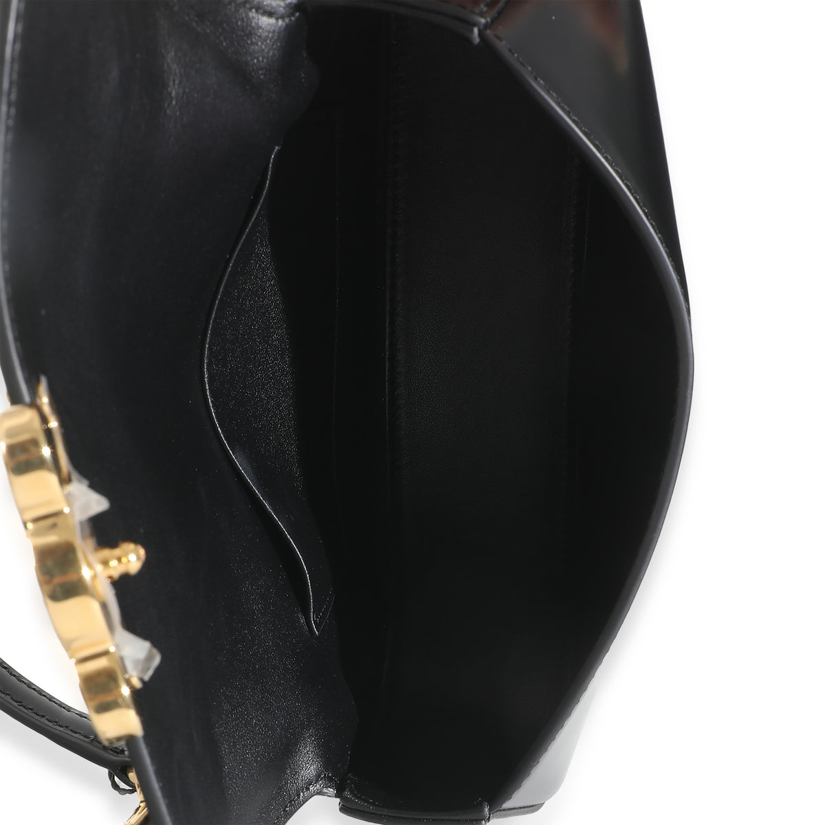 Black Smooth Calfskin Teen Lola Top Handle Bag