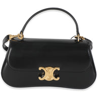 Black Smooth Calfskin Teen Lola Top Handle Bag