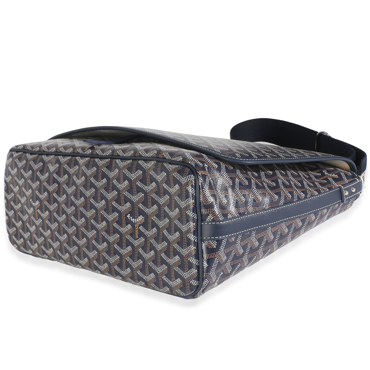 Navy Goyardine Canvas Capetien Messenger