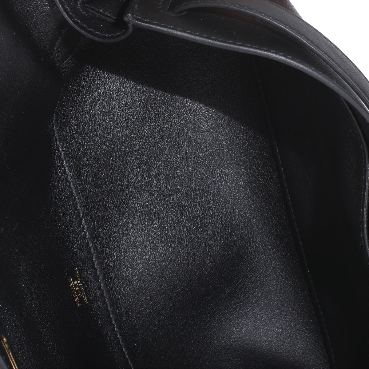 Black Swift Kelly Cut Clutch GHW