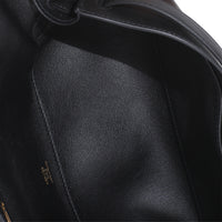 Black Swift Kelly Cut Clutch GHW