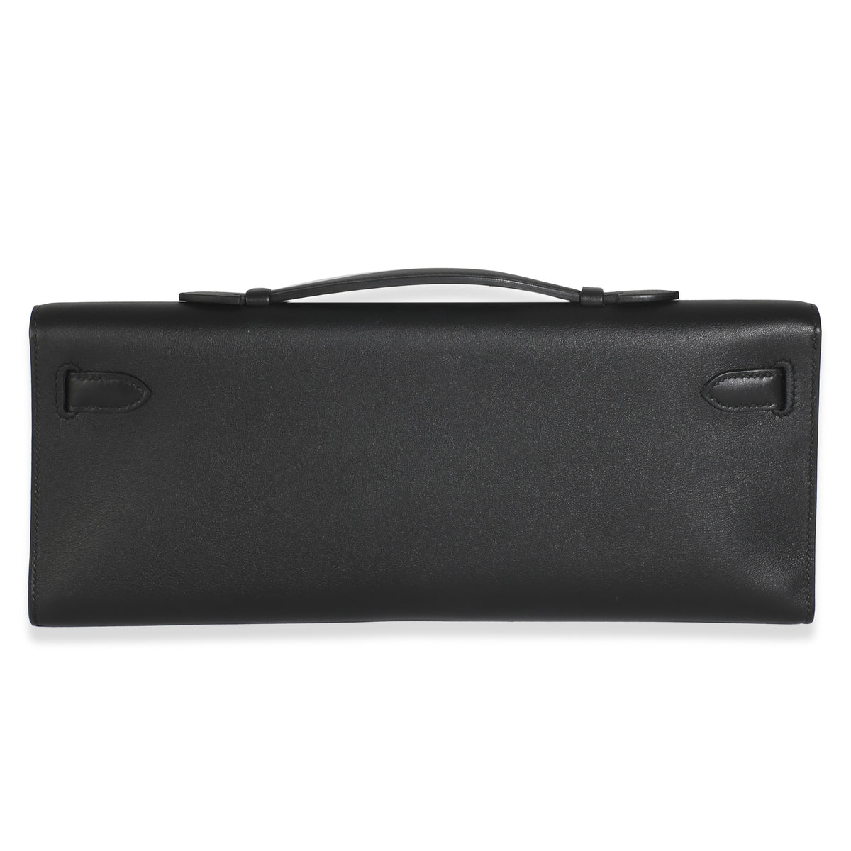 Black Swift Kelly Cut Clutch GHW