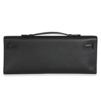 Black Swift Kelly Cut Clutch GHW
