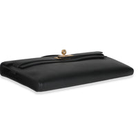 Black Swift Kelly Cut Clutch GHW