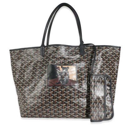 Black Goyardine Canvas French Bulldog Saint Louis GM