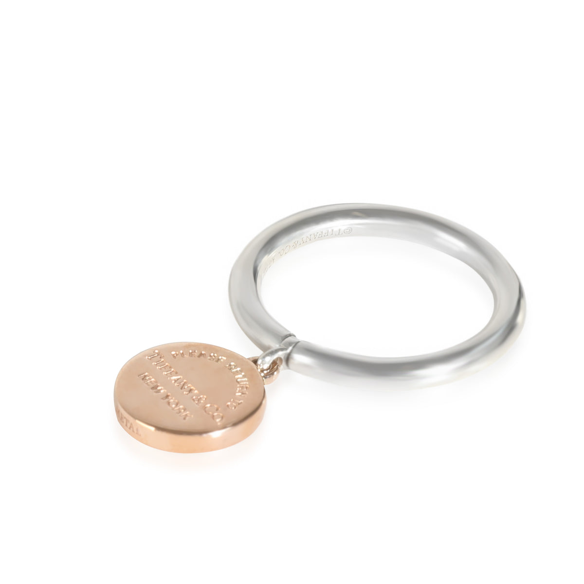 Sterling Silver & Rubedo Return To Tiffany Charm Ring