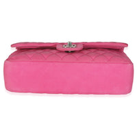 Chanel Pink Quilted Matte Caviar Medium Classic Double Flap Bag Handbag stamp