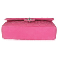 Pink Quilted Matte Caviar Medium Classic Double Flap Handbag