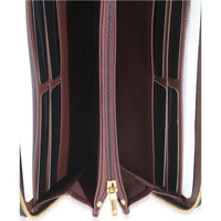 Black Quilted Caviar Zip Around L-Gusset Wallet