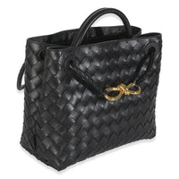 Black Nappa Intrecciato Small Andiamo Bag