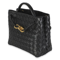 Black Nappa Intrecciato Small Andiamo Bag