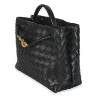 Black Nappa Intrecciato Small Andiamo Bag