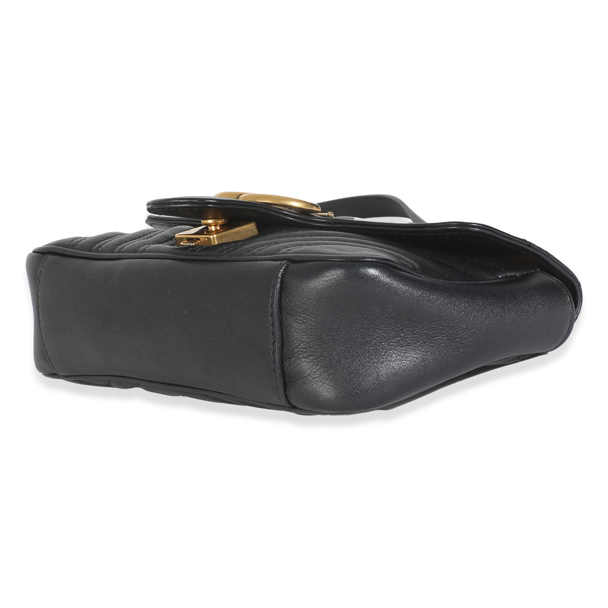 Black Matelasse Calfskin Small GG Marmont Shoulder Bag