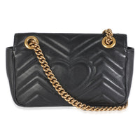 Black Matelasse Calfskin Small GG Marmont Shoulder Bag