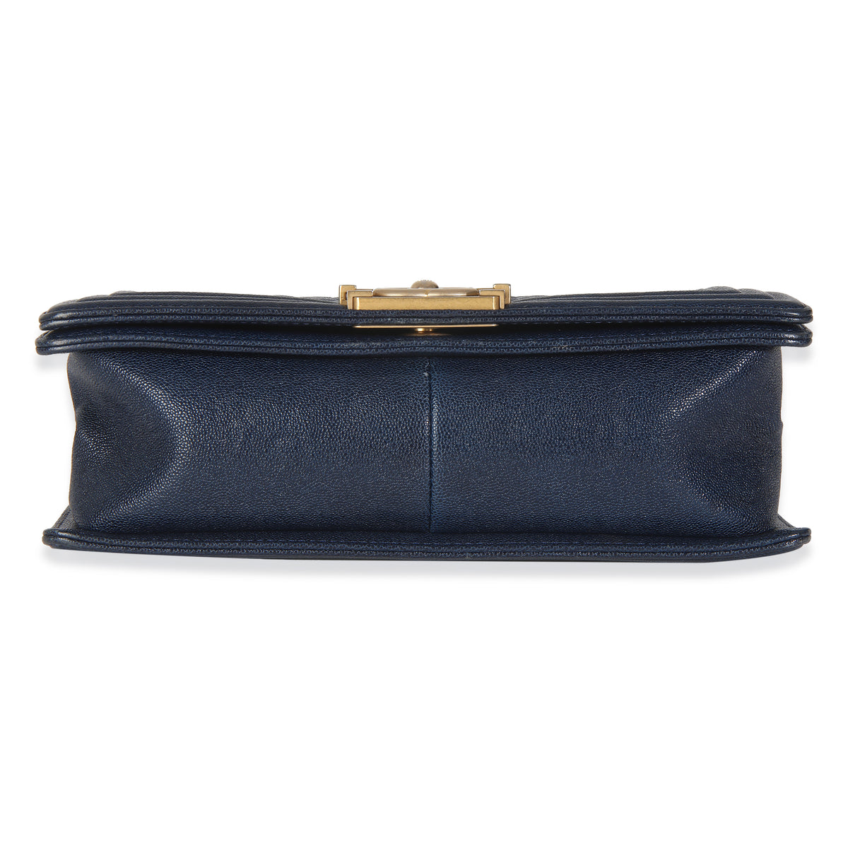 Navy Quilted Caviar Medium Boy Handbag