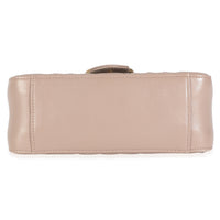 Dark Beige Chevron Matelasse Calfskin Mini GG Marmont Top Handle Bag