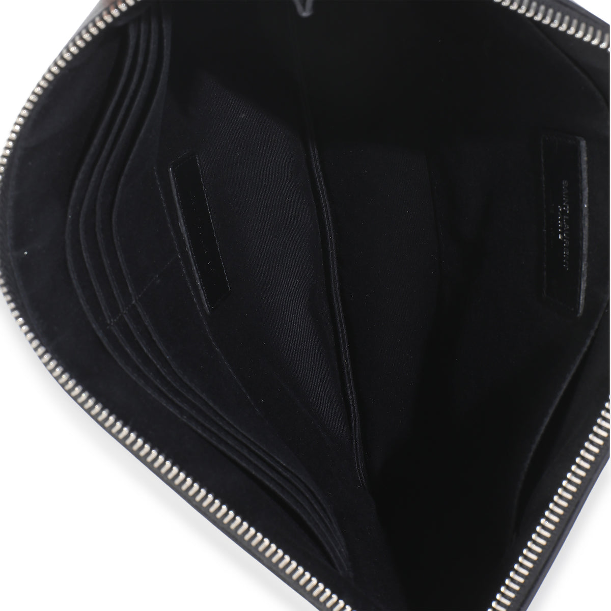 Black Calfskin Archive Logo iPad Case