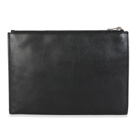 Black Calfskin Archive Logo iPad Case
