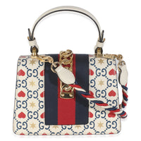 Ivory Calfskin Valentines Day Mini Sylvie Top Handle