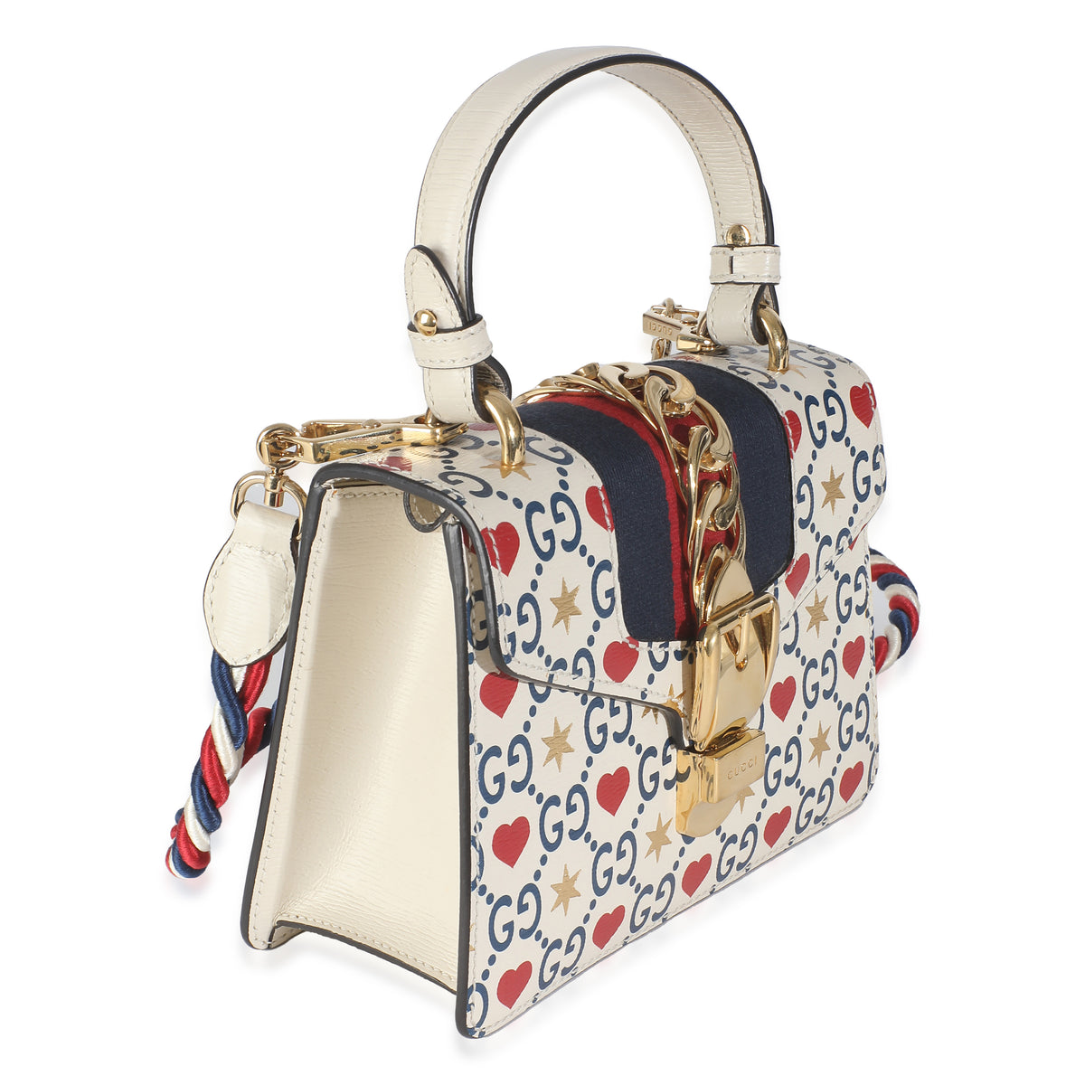 Ivory Calfskin Valentines Day Mini Sylvie Top Handle