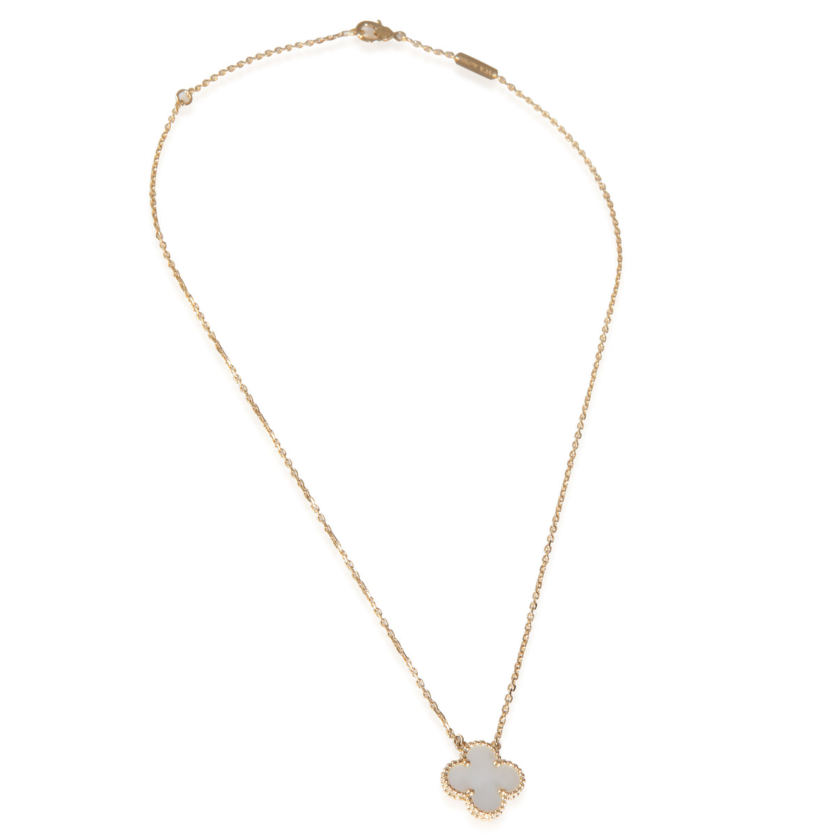 Yellow Gold Mother Of Pearl Vintage Alhambra Pendant