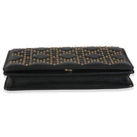 Christian Dior Black Studded Lady Dior Wallet On Chain Handbag stamp