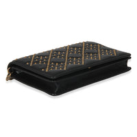Black Studded Lady Dior Wallet On Chain