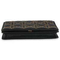 Black Studded Lady Dior Wallet On Chain