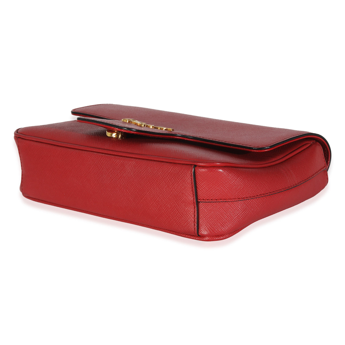Red Pattina Saffiano Flap