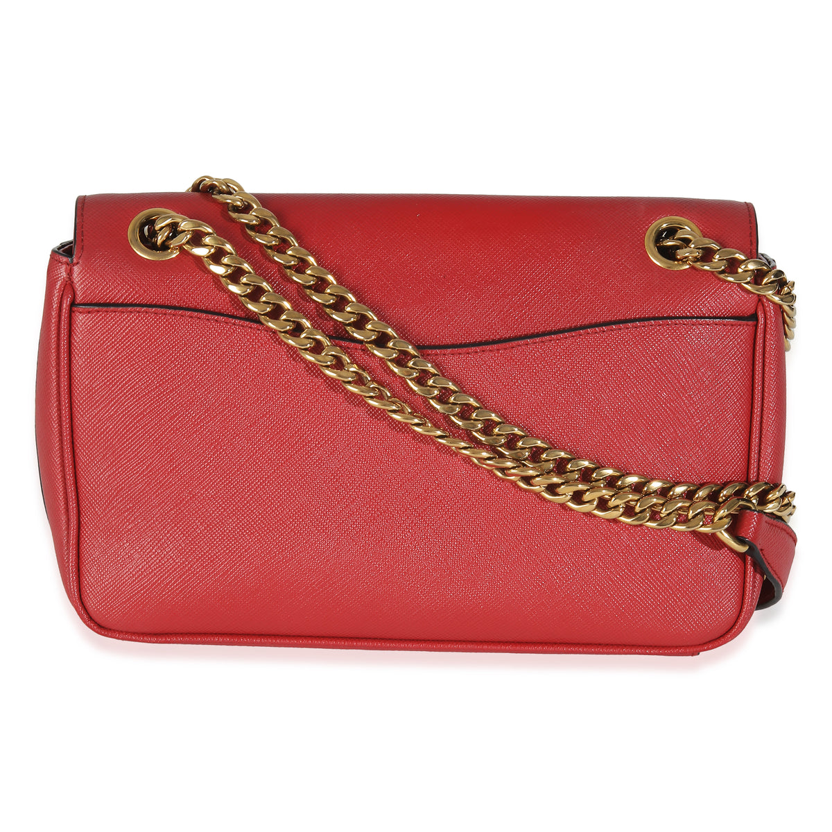 Red Pattina Saffiano Flap
