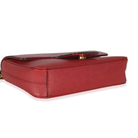 Red Pattina Saffiano Flap