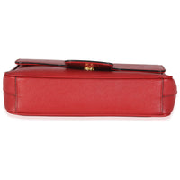 Red Pattina Saffiano Flap
